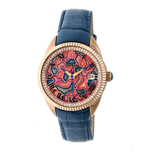 Load image into Gallery viewer, Empress Helena Leather-Band Watch w/Date - Rose Gold/Blue - EMPEM1806