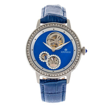 Load image into Gallery viewer, Empress Tatiana Automatic Semi-Skeleton Leather-Band Watch - Blue - EMPEM2902