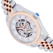 Load image into Gallery viewer, Empress Magnolia Automatic MOP Skeleton Dial Bracelet Watch - Silver/Rose Gold - EMPEM3602