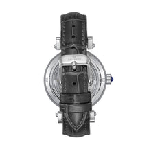 Load image into Gallery viewer, Empress Theodora Automatic Leather-Band Watch - Silver/Black - EMPEM3701
