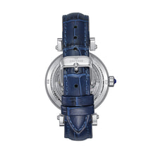 Load image into Gallery viewer, Empress Theodora Automatic Leather-Band Watch - Silver/Blue - EMPEM3702
