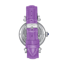 Load image into Gallery viewer, Empress Theodora Automatic Leather-Band Watch - Silver/Purple - EMPEM3703
