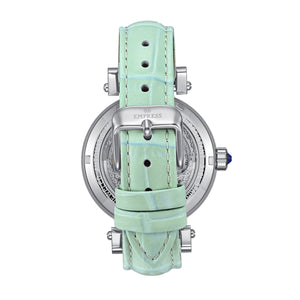 Empress Theodora Automatic Leather-Band Watch - Silver/Mint - EMPEM3704