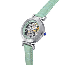 Load image into Gallery viewer, Empress Theodora Automatic Leather-Band Watch - Silver/Mint - EMPEM3704

