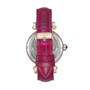 Empress Theodora Automatic Leather-Band Watch - Rose Gold/Pink - EMPEM3706