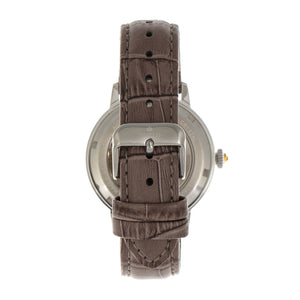 Empress Tatiana Automatic Semi-Skeleton Leather-Band Watch - Brown - EMPEM2903