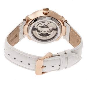 Empress Francesca Automatic MOP Leather-Band Watch - White - EMPEM2205