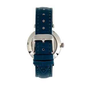 Empress Edith Semi-Skeleton Leather-Band Watch - Blue - EMPEM3303