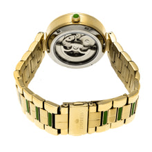 Load image into Gallery viewer, Empress Catherine Automatic Hammered Dial Bracelet Watch - Green - EMPEM1903
