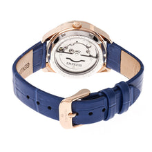 Load image into Gallery viewer, Empress Messalina Automatic MOP Leather-Band Watch w/Date - Blue - EMPEM2404
