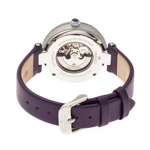 Empress Louise Automatic MOP Leather-Band Watch - Purple - EMPEM2302