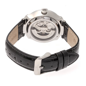Empress Francesca Automatic MOP Leather-Band Watch - Black - EMPEM2201