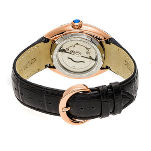 Empress Antoinette Automatic MOP Leather-Band Watch - Rose Gold/White - EMPEM1405