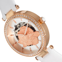 Load image into Gallery viewer, Empress Anne Automatic Semi-Skeleton Leather-Band Watch - White - EMPEM3104
