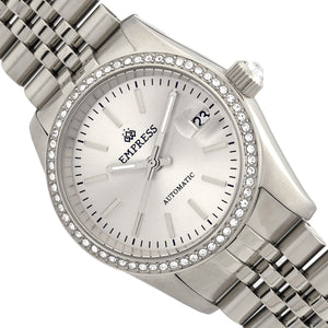 Empress Constance Automatic Bracelet Watch w/Date - Silver/White - EMPEM1501