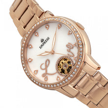 Load image into Gallery viewer, Empress Quinn Automatic MOP Semi-Skeleton Dial Bracelet Watch - Rose Gold - EMPEM2703
