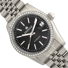 Load image into Gallery viewer, Empress Constance Automatic Bracelet Watch w/Date - Silver/Black - EMPEM1502
