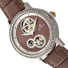 Load image into Gallery viewer, Empress Tatiana Automatic Semi-Skeleton Leather-Band Watch - Brown - EMPEM2903
