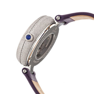 Empress Louise Automatic MOP Leather-Band Watch - Purple - EMPEM2302