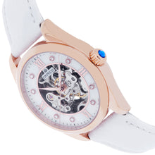 Load image into Gallery viewer, Empress Magnolia Automatic MOP Skeleton Dial Bracelet Watch - White/Rose Gold - EMPEM3606
