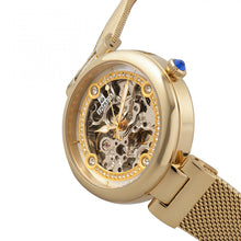 Load image into Gallery viewer, Empress Adelaide Automatic Skeleton Mesh-Bracelet Watch - Gold - EMPEM2502
