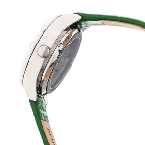 Empress Messalina Automatic MOP Leather-Band Watch w/Date - Green - EMPEM2402