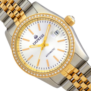 Empress Constance Automatic Bracelet Watch w/Date - Gold/White - EMPEM1505