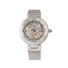 Load image into Gallery viewer, Empress Adelaide Automatic Skeleton Mesh-Bracelet Watch - Silver - EMPEM2501
