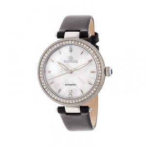 Empress Louise Automatic MOP Leather-Band Watch - Silver - EMPEM2301