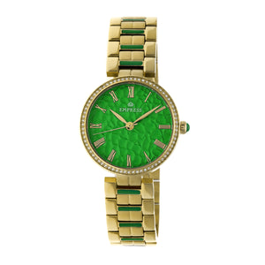 Empress Catherine Automatic Hammered Dial Bracelet Watch - Green - EMPEM1903