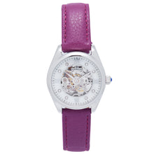 Load image into Gallery viewer, Empress Magnolia Automatic MOP Skeleton Dial Bracelet Watch - Purple/Silver - EMPEM3605

