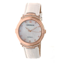 Load image into Gallery viewer, Empress Francesca Automatic MOP Leather-Band Watch - White - EMPEM2205
