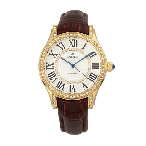Empress Xenia Automatic Leather-Band Watch - EMPEM2603
