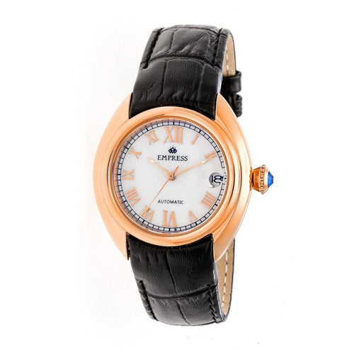 Empress Antoinette Automatic MOP Leather-Band Watch - EMPEM1405