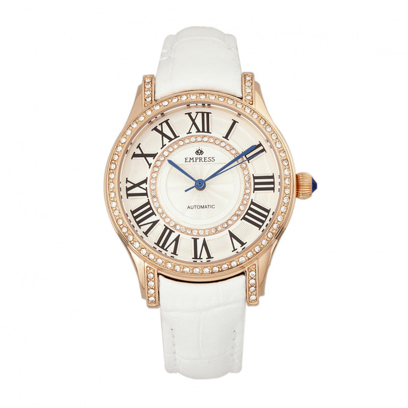 Empress Xenia Automatic Leather-Band Watch