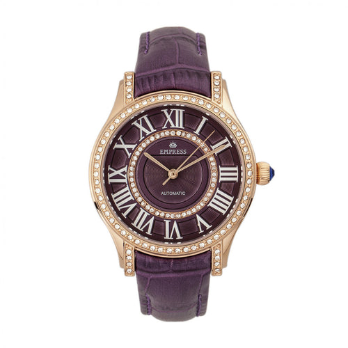 Empress Xenia Automatic Leather-Band Watch - EMPEM2605