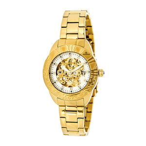 Empress Godiva Automatic MOP Bracelet Watch - Gold/White - EMPEM1104