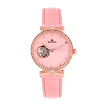 Load image into Gallery viewer, Empress Edith Semi-Skeleton Leather-Band Watch - Pink - EMPEM3306
