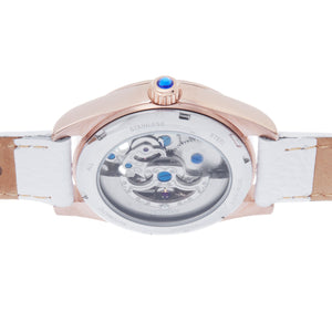 Empress Magnolia Automatic MOP Skeleton Dial Bracelet Watch - White/Rose Gold - EMPEM3606