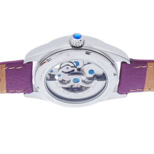 Empress Magnolia Automatic MOP Skeleton Dial Bracelet Watch - Purple/Silver - EMPEM3605
